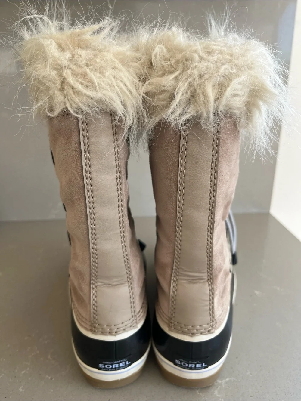 Sorel Kids' Joan of Arc Waterproof Duck Boot Omega Taupe Gum 2 Winter Snow SZ 4